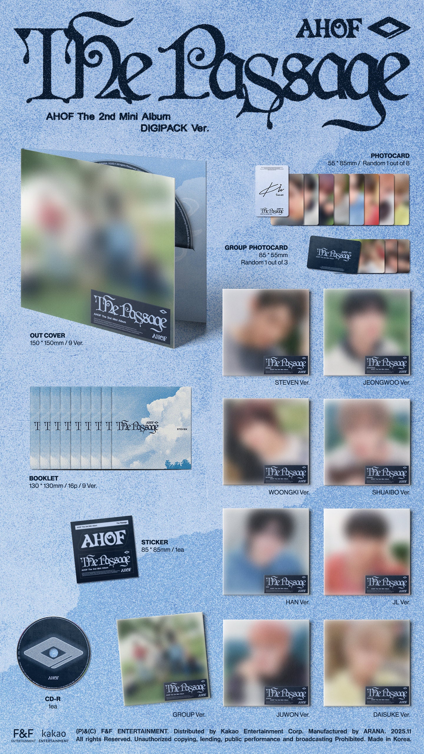 AHOF - The Passage - 2nd Mini Album (Digipack Ver.)