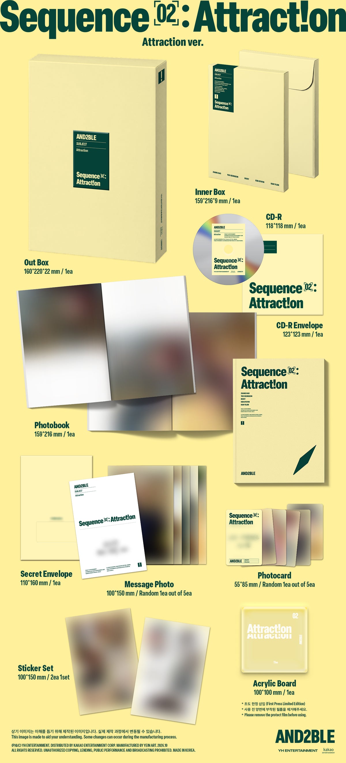 (Pre-Order) AND2BLE - Sequence 02: Attraction - 2nd Mini Album (Observe Ver. / Attraction Ver. / Archive Ver.)