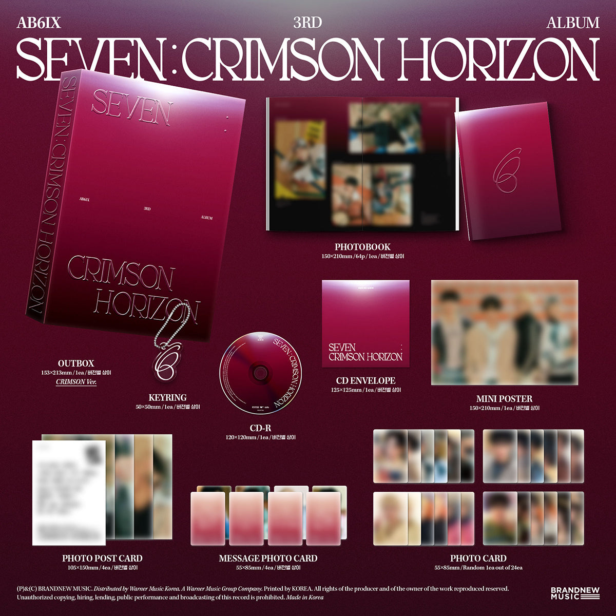 (Pre-Order) AB6IX - SEVEN : CRIMSON HORIZON - 3rd Album (Photobook Ver.)