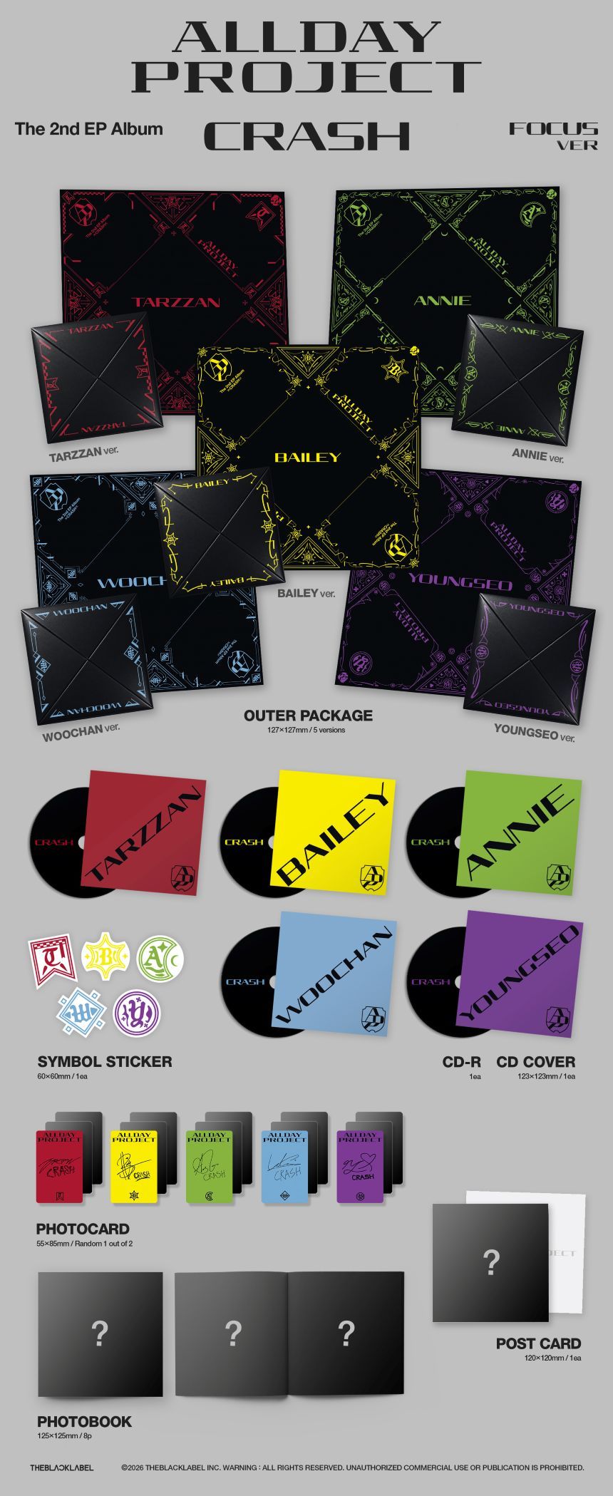 (Pre-Order) ALLDAY PROJECT - CRASH - The 2nd EP Album (FOCUS Ver.)