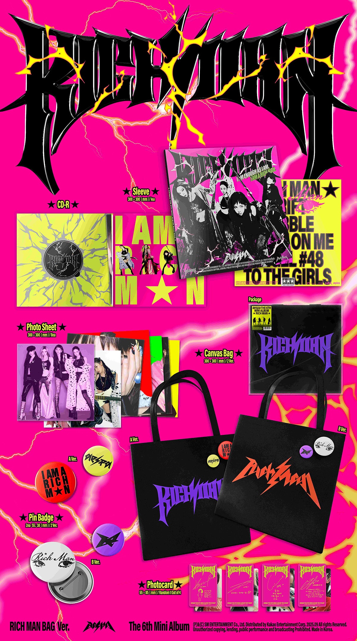 aespa - Rich Man - 6th Mini Album (Rich Man Bag Ver.)