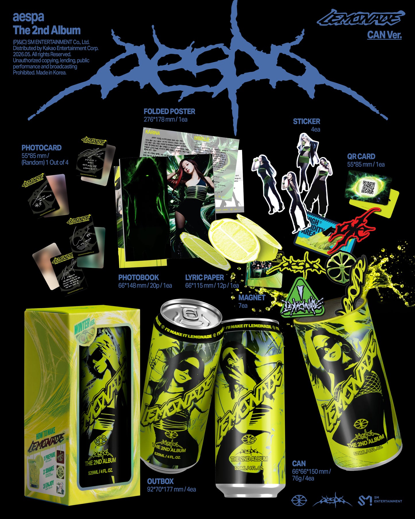 (Pre-Order) aespa - LEMONADE - 2nd Album (CAN Ver.)
