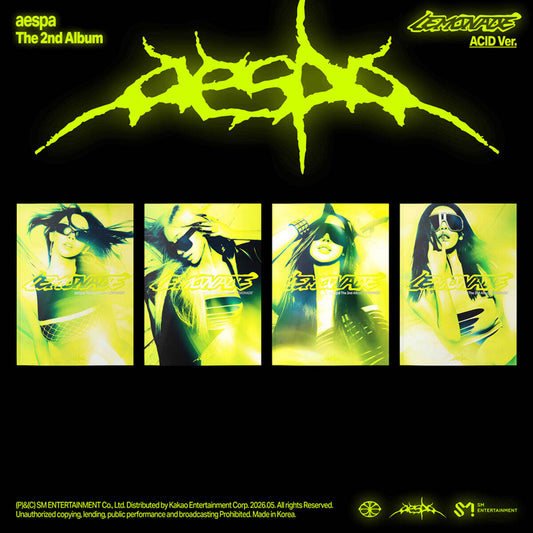 (4 Ver. SET // Pre-Order) aespa - LEMONADE - 2nd Album (ACID Ver.)