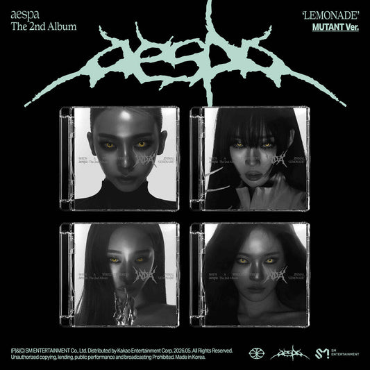 (4 Ver. SET // Pre-Order) aespa - LEMONADE - 2nd Album (MUTANT Ver.)
