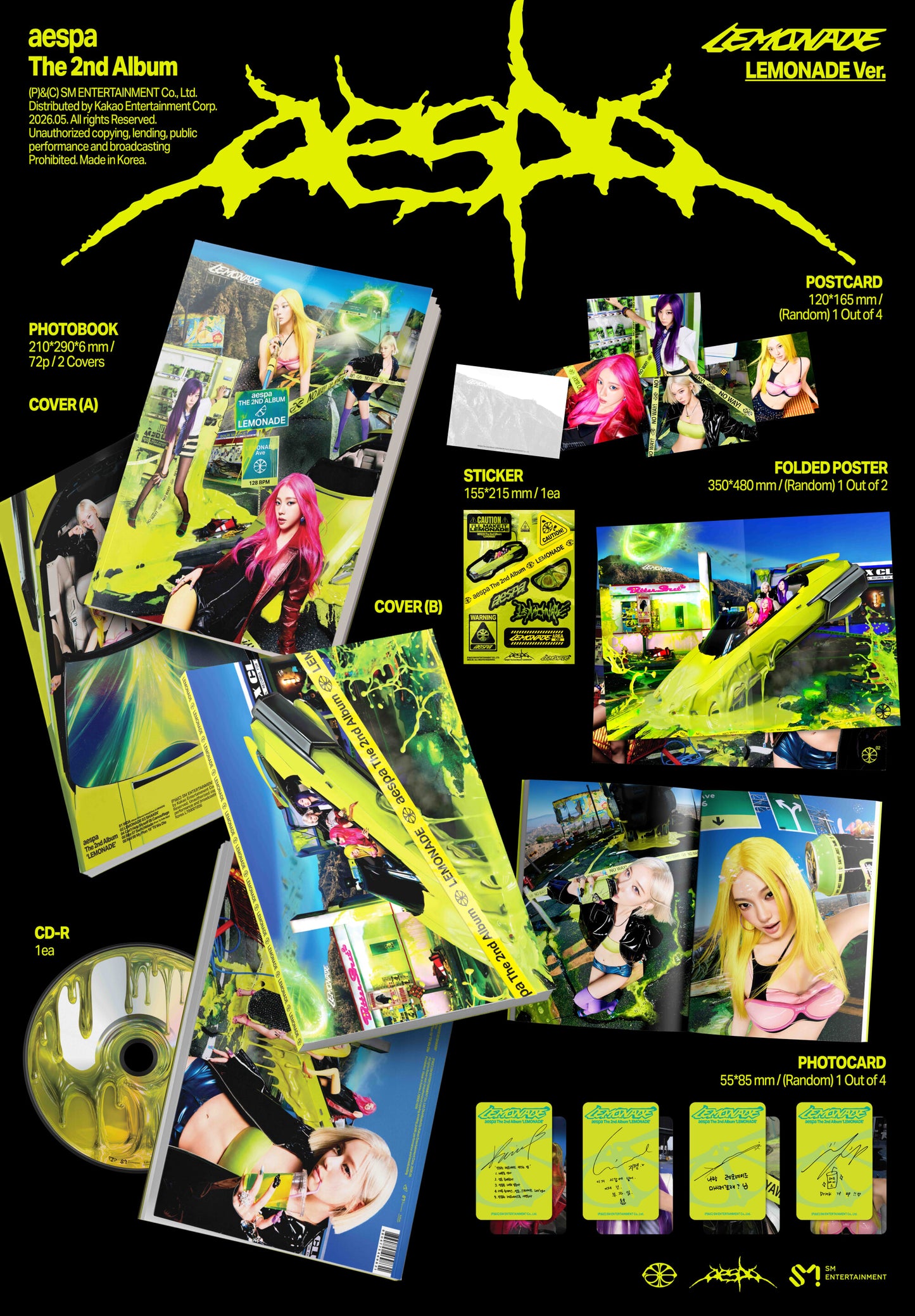 (Pre-Order) aespa - LEMONADE - 2nd Album (LEOMANDE Ver.)