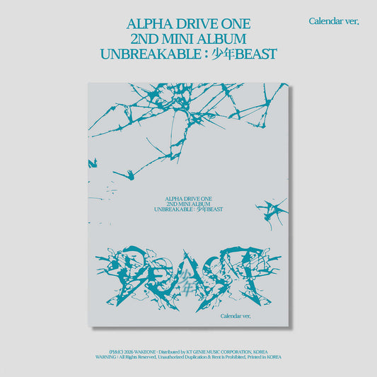 (Pre-Order) ALPHA DRIVE ONE - UNBREAKABLE : 少年BEAST - 2nd Mini Album (Calendar Ver.)