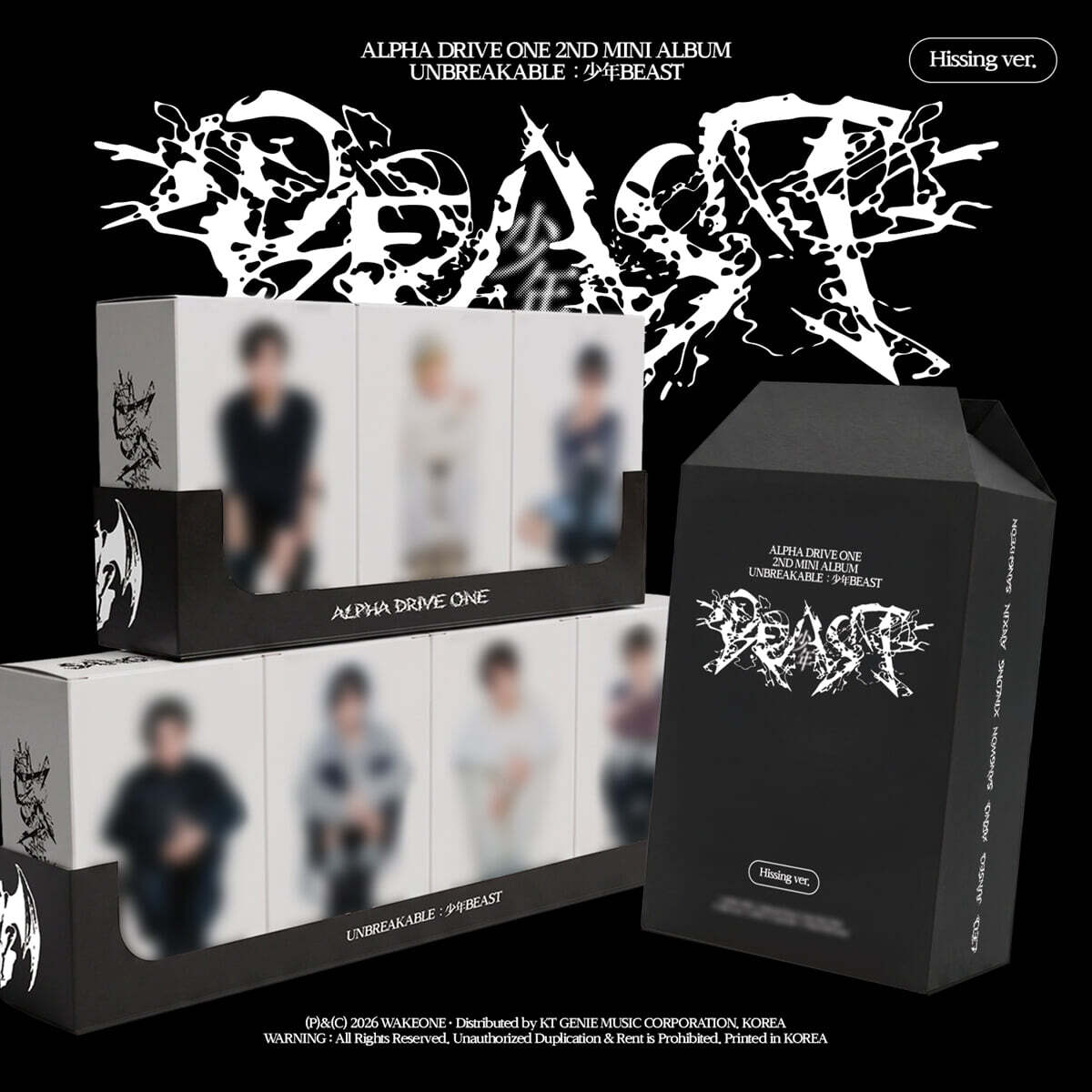 (Pre-Order) ALPHA DRIVE ONE - UNBREAKABLE : 少年BEAST - 2nd Mini Album (Hissing Ver.)
