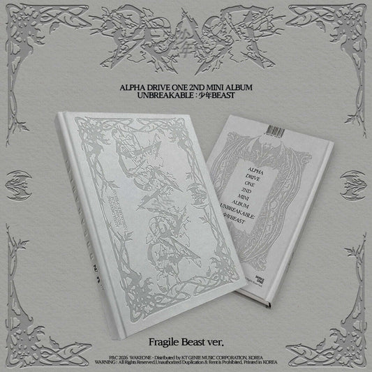 (Pre-Order + POB) ALPHA DRIVE ONE - UNBREAKABLE : 少年BEAST - 2nd Mini Album (Fragile Beast Ver.)