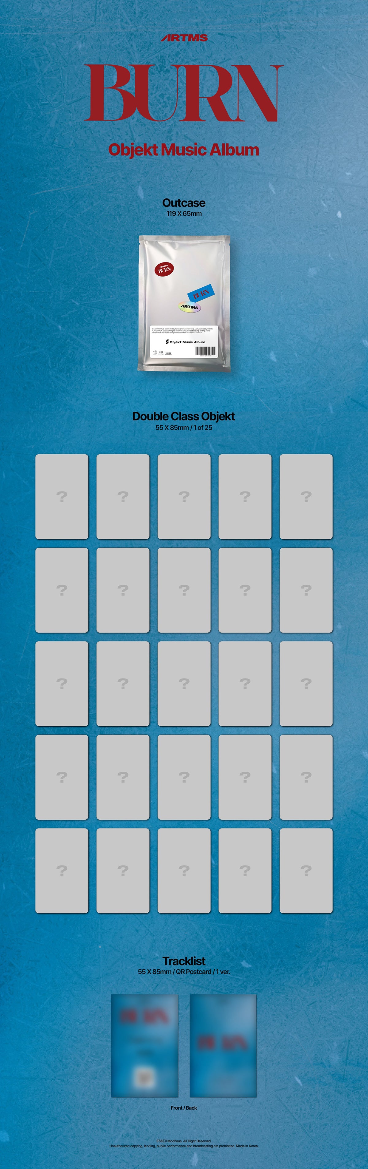 ARTMS - BURN - 1st Single Album (Objekt Music Album Ver.)