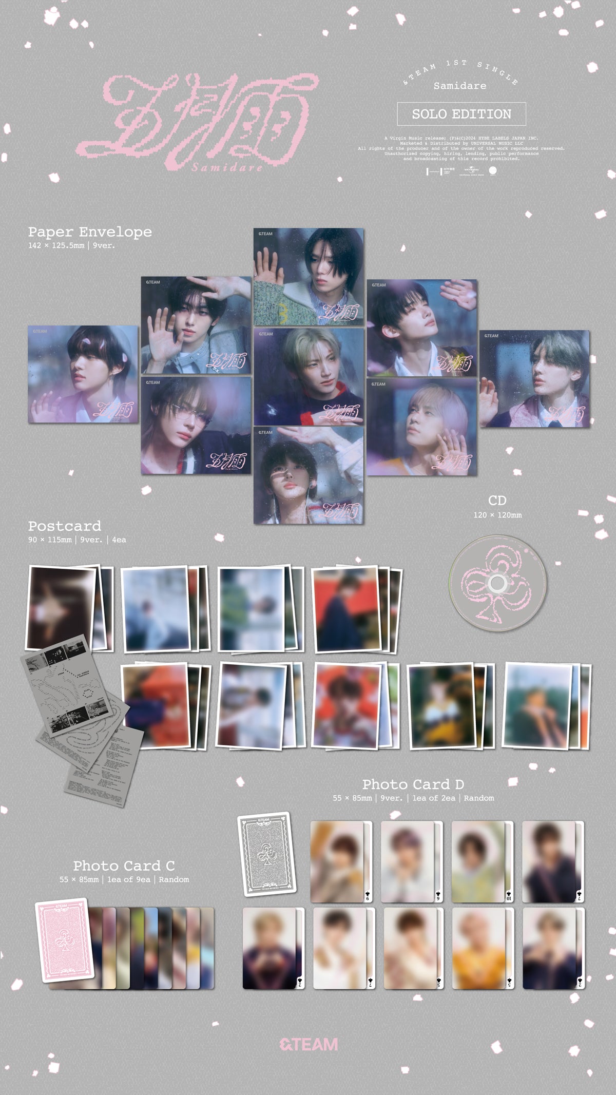 &TEAM - Samidare - 1st Single Album (Solo Edition)