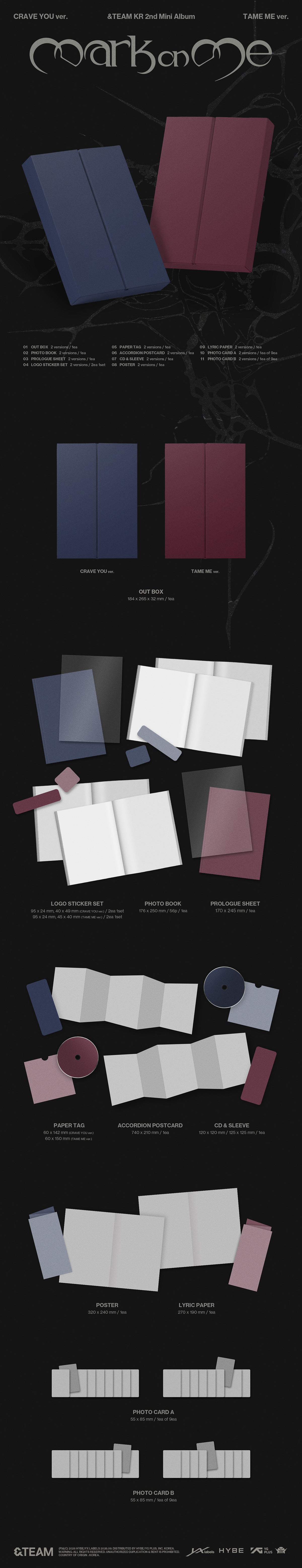 (Pre-Order) &TEAM - Mark on Me - KR 2nd Mini Album (Standard Ver.)