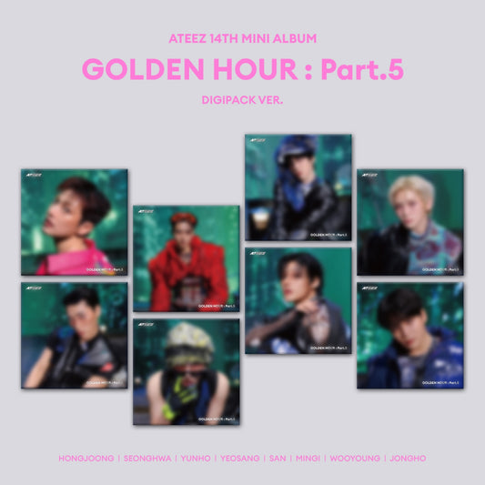 (Pre-Order + POB) ATEEZ - GOLDEN HOUR : Part.5 - Album (Digipack Ver.)