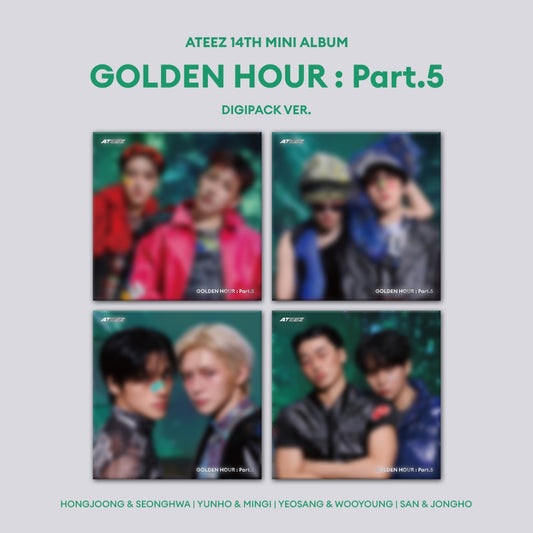 (Pre-Order + POB) ATEEZ - GOLDEN HOUR : Part.5 - Album (Digipack Unit Ver.)