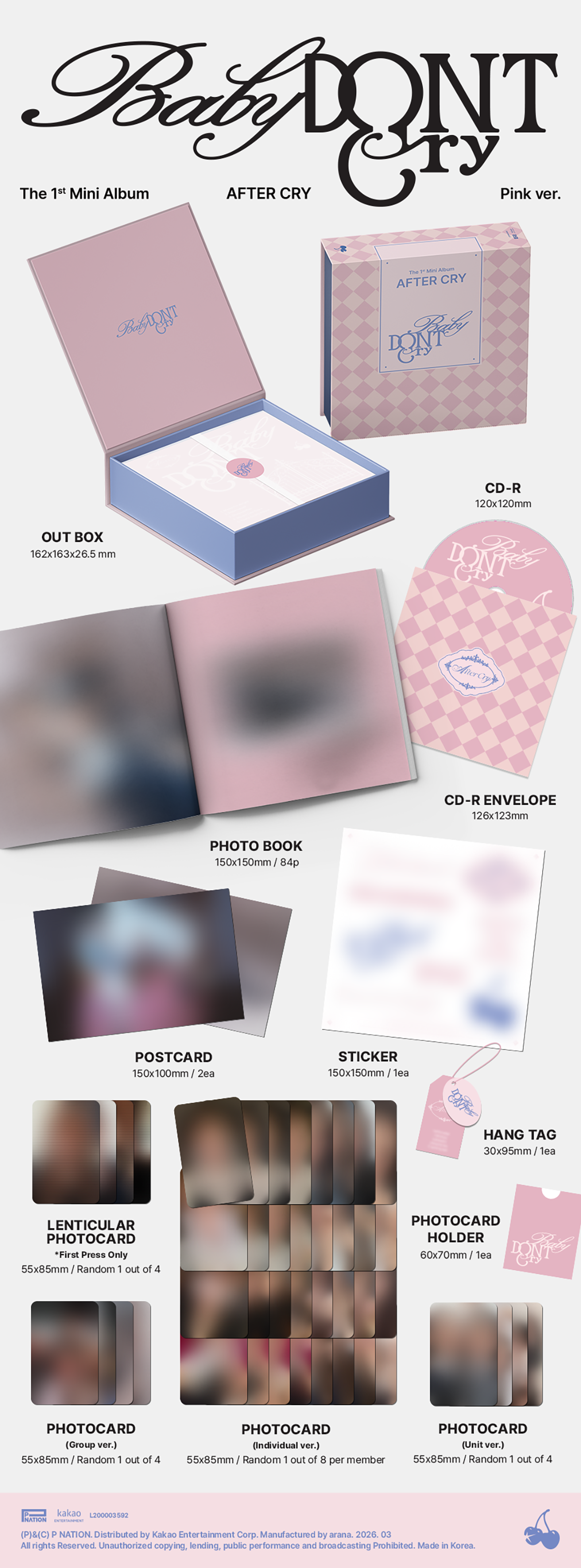 (Pre-Order) Baby DONT Cry - AFTER CRY - The 1st Mini Album