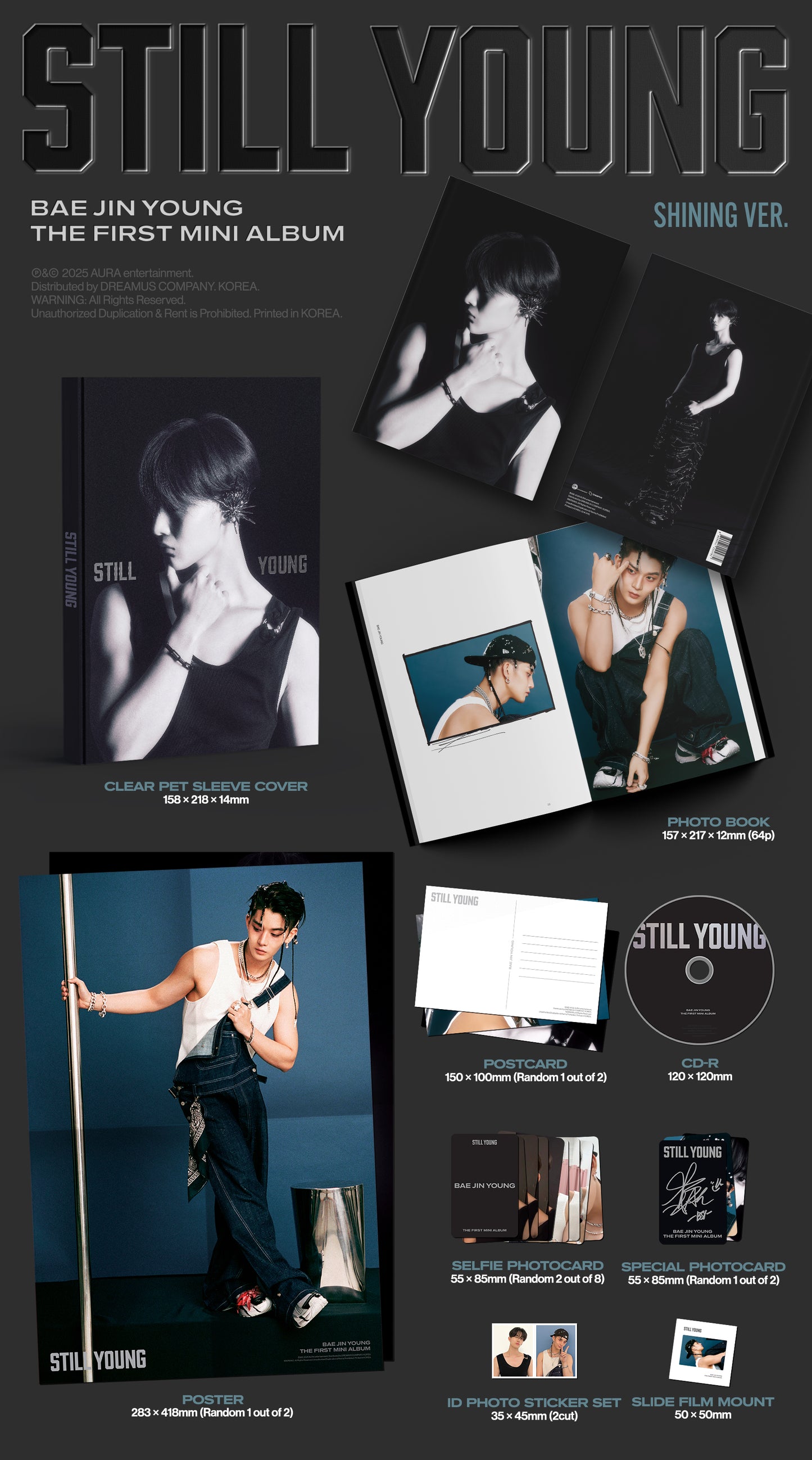 BAE JIN YOUNG - STILL YOUNG - 1st Mini Album (Shining Ver.)