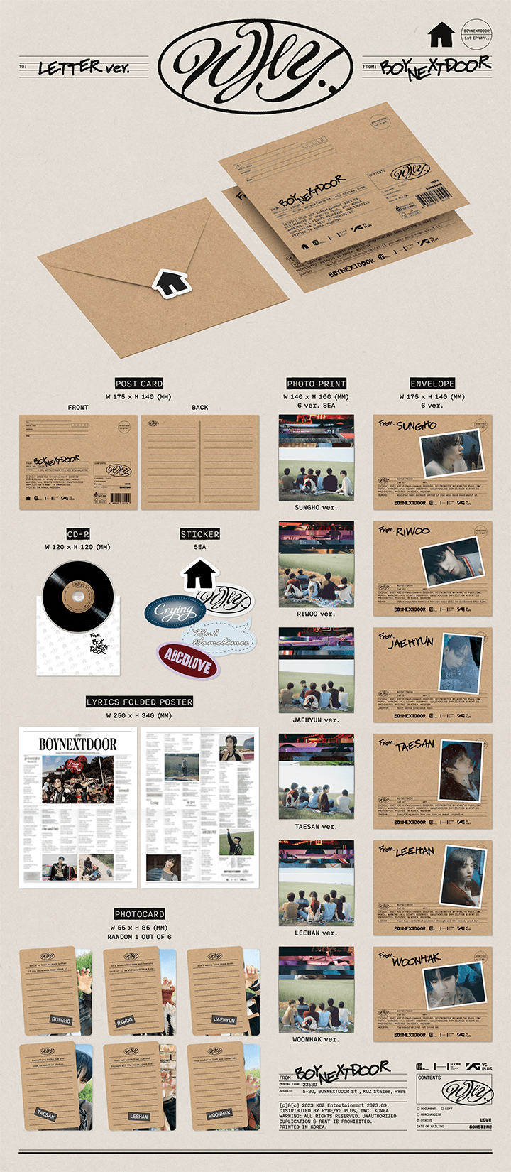 BOYNEXTDOOR - WHY… - 1st EP (Letter Ver.)