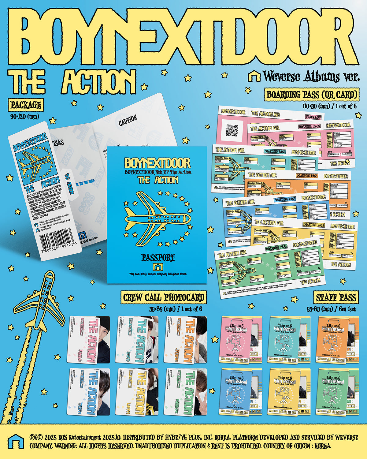 BOYNEXTDOOR - The Action - 5th EP Album (Weverse Albums Ver.)