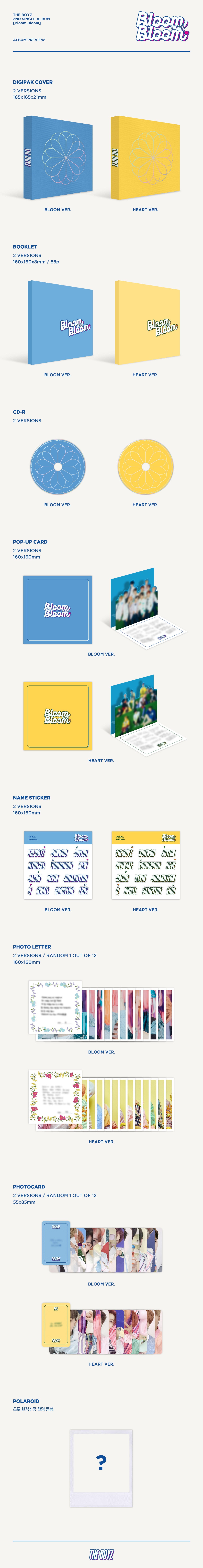 THE BOYZ - BLOOM BLOOM - 2nd Single Album