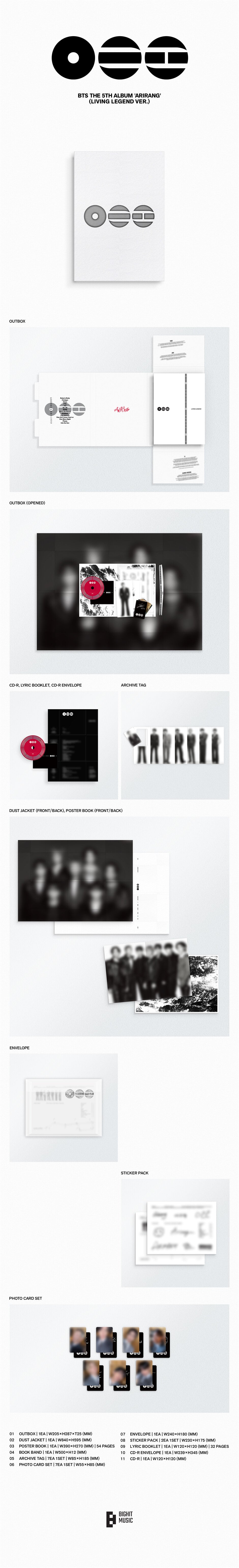 (Pre-Order + POB) BTS - ARIRANG - 5th Full Album (Living Legend Ver.)