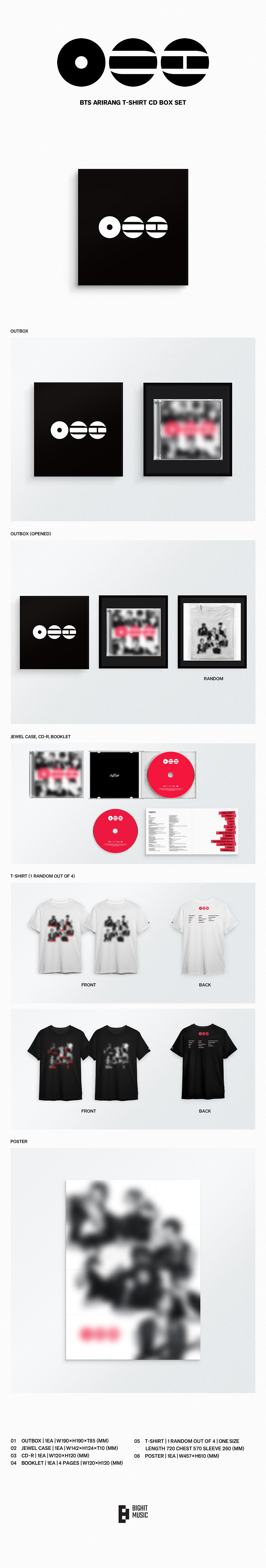 BTS - ARIRANG - 5th Full Album (T-Shirt CD Box Set)