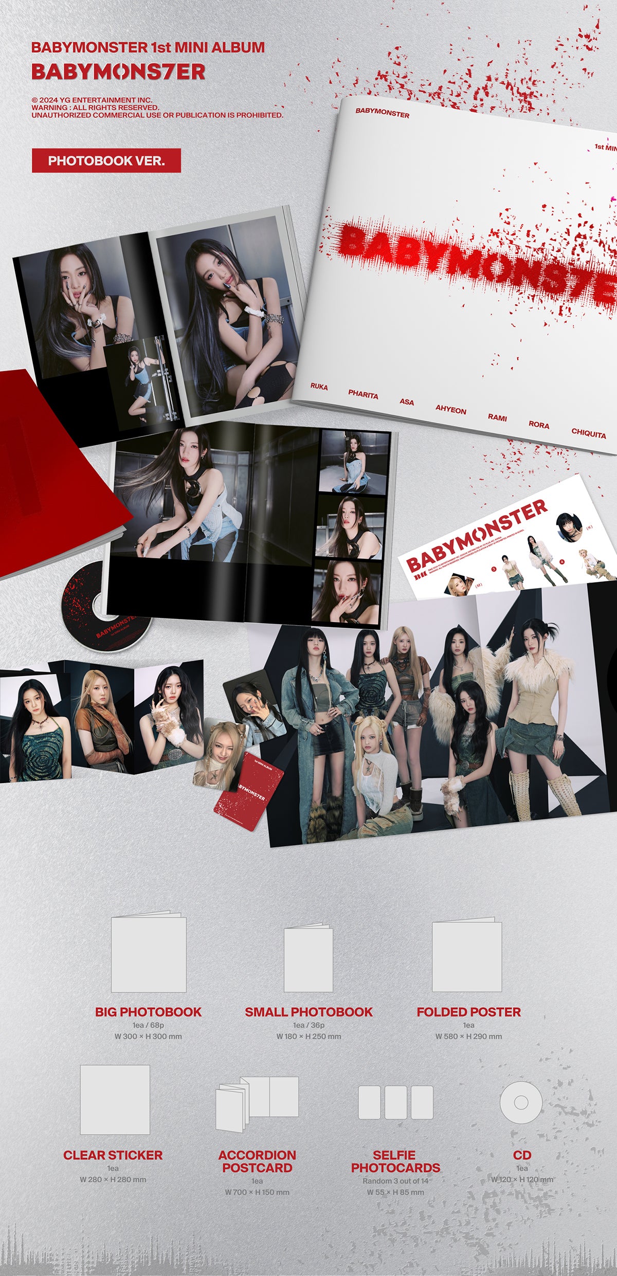 BABYMONSTER - BABYMONS7ER - 1st Mini Album (Photobook Ver.)