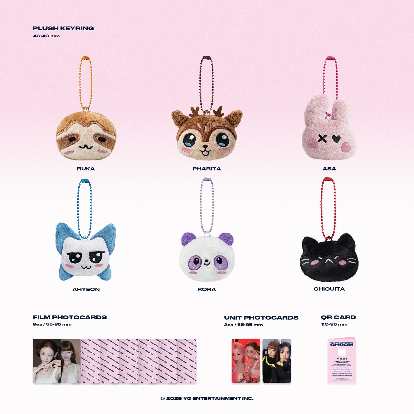 BABYMONSTER - CHOOM - 3rd Mini Album (Plush Keyring Ver.)