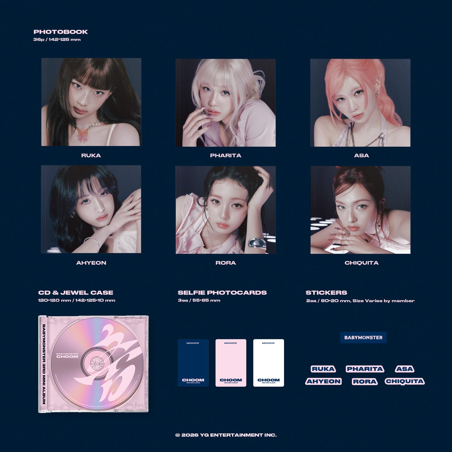 BABYMONSTER - CHOOM - 3rd Mini Album (Jewel Ver.)