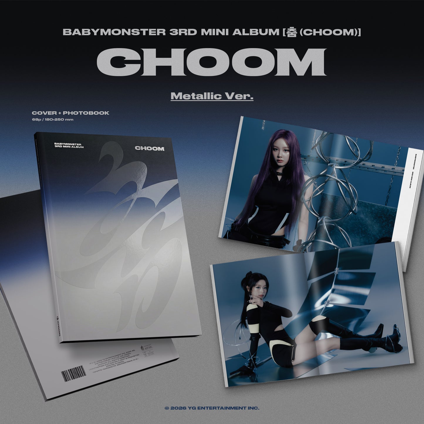 (EUROPE EXCLUSIVE PHOTOCARD) BABYMONSTER - CHOOM - 3rd Mini Album (Metallic Ver.)