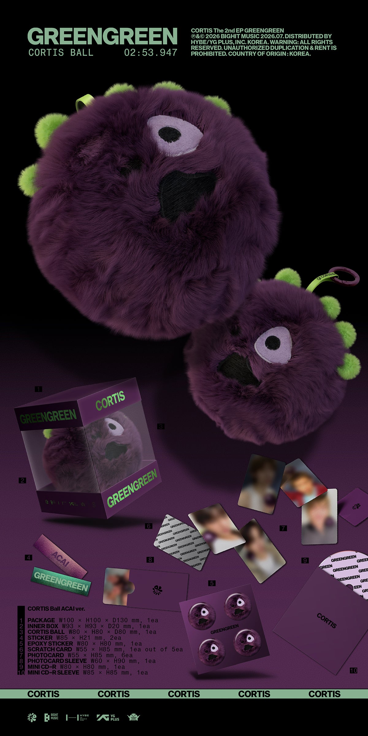 (Pre-Order) CORTIS - GREENGREEN - 2ND EP Album (CORTIS Ball Ver.)