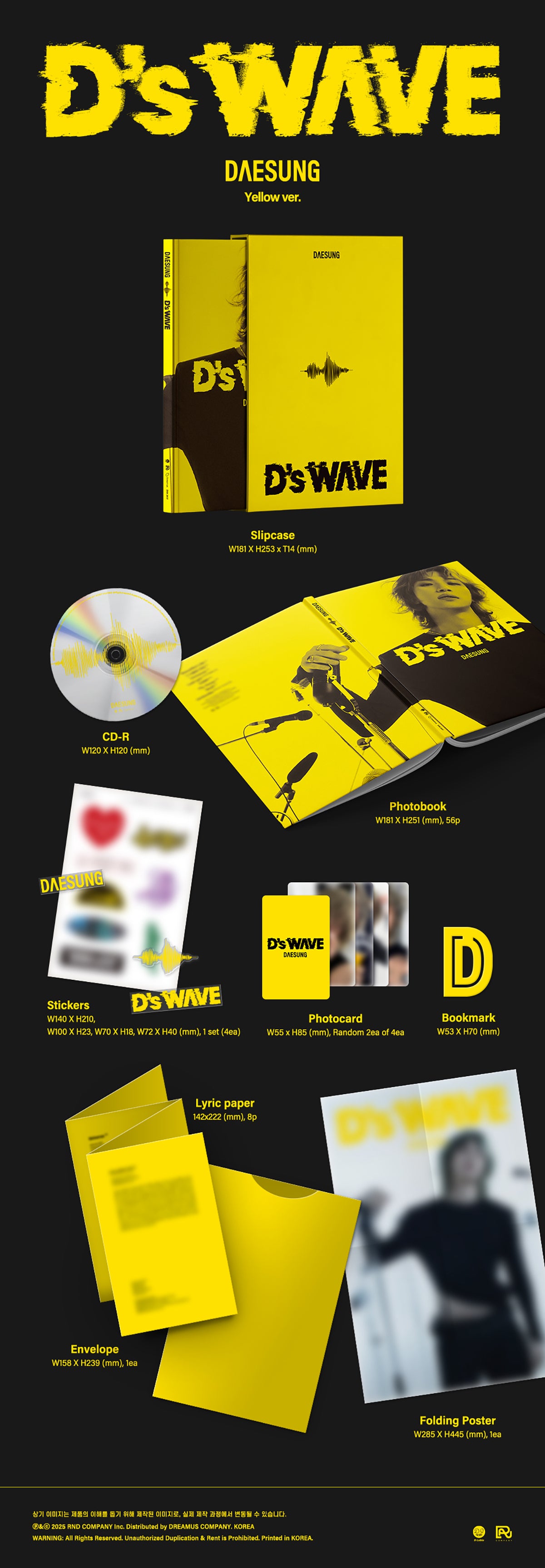 DAESUNG - D’s WAVE - 1st Mini Album (Yellow / Photobook Ver.)