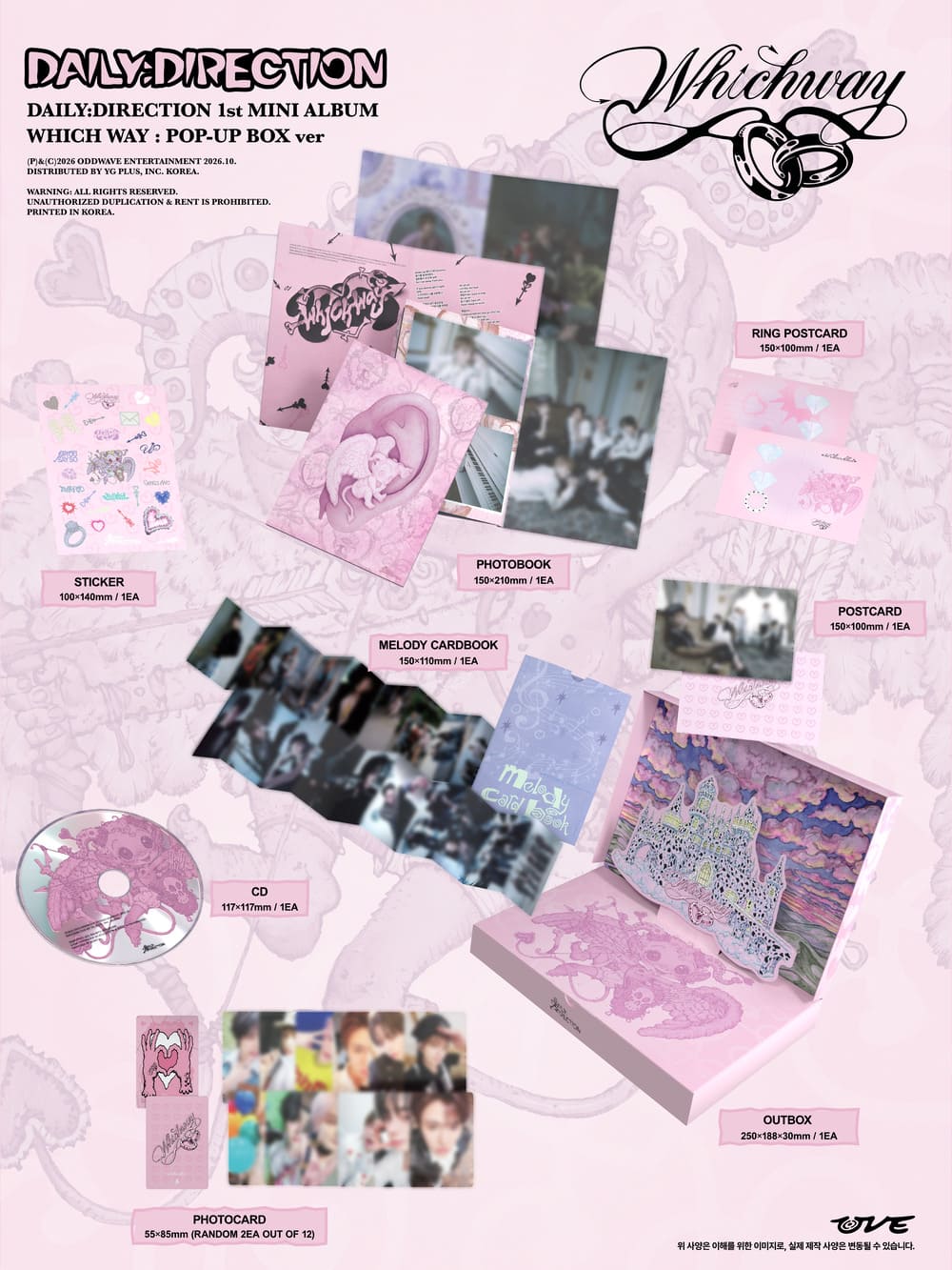 (Pre-Order) DAILY:DIRECTION - WHICH WAY - 1st Mini Album (Pop-up Ver. / Photobook Ver.)