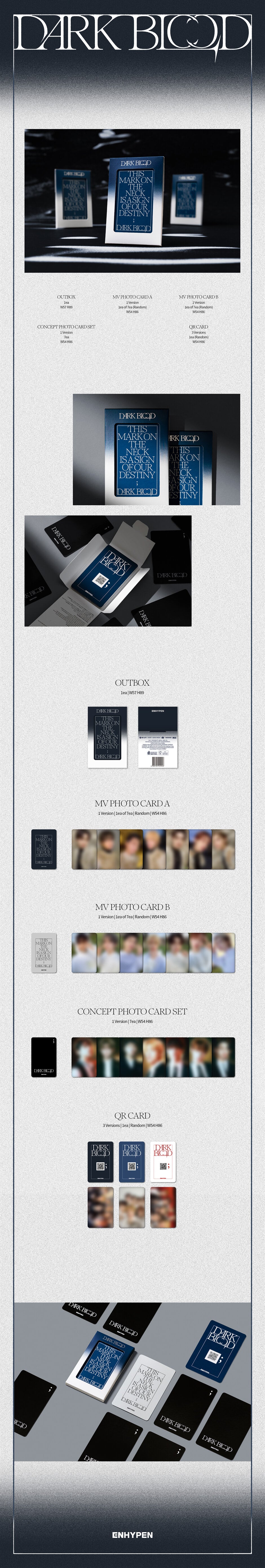 ENHYPEN - DARK BLOOD - 4th Mini Album (Weverse Album Ver.)