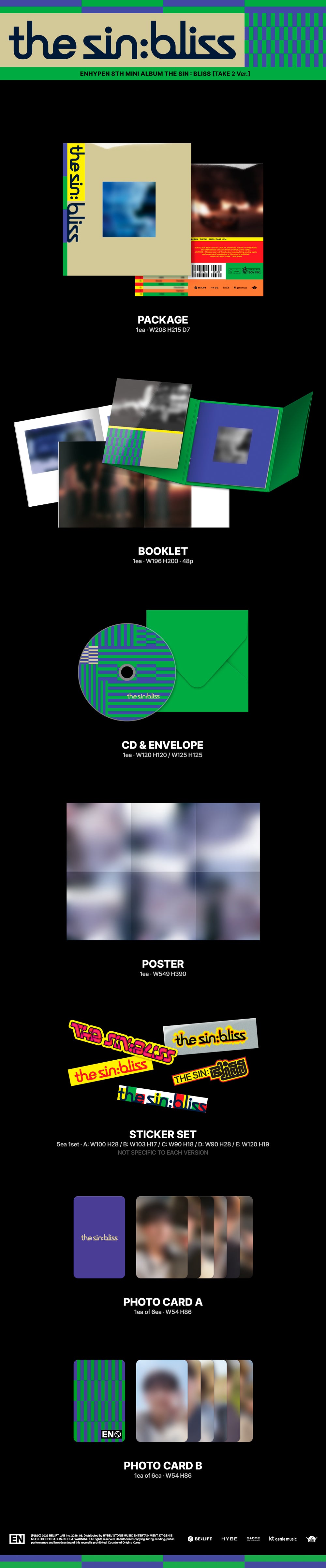 (Pre-Order) ENHYPEN - THE SIN : BLISS - Album (Standard Ver.)