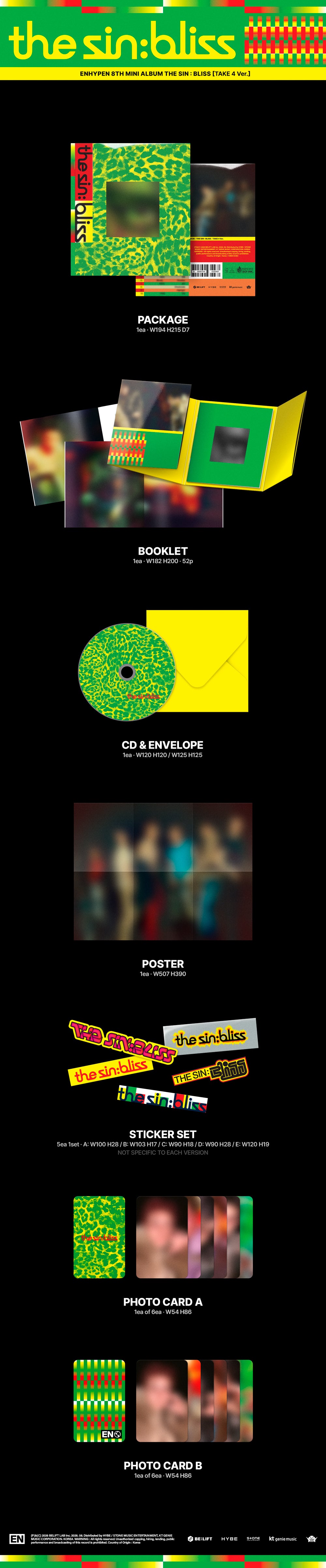 (Pre-Order) ENHYPEN - THE SIN : BLISS - Album (Standard Ver.)