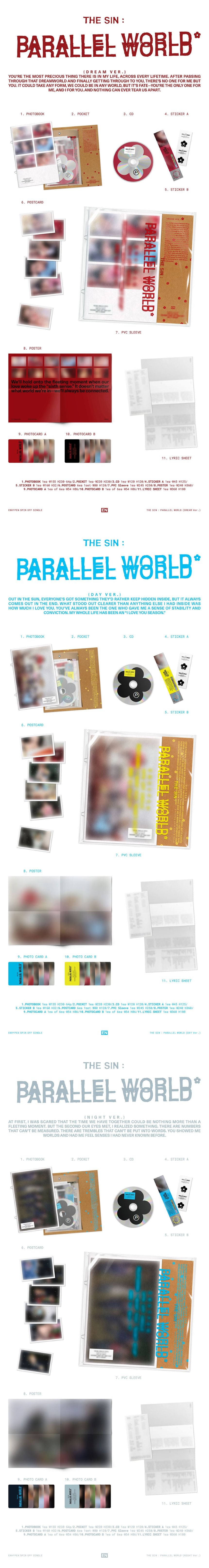(Pre-Order + POB) ENHYPEN - THE SIN : PARALLEL WORLD - Album (Standard Ver.)