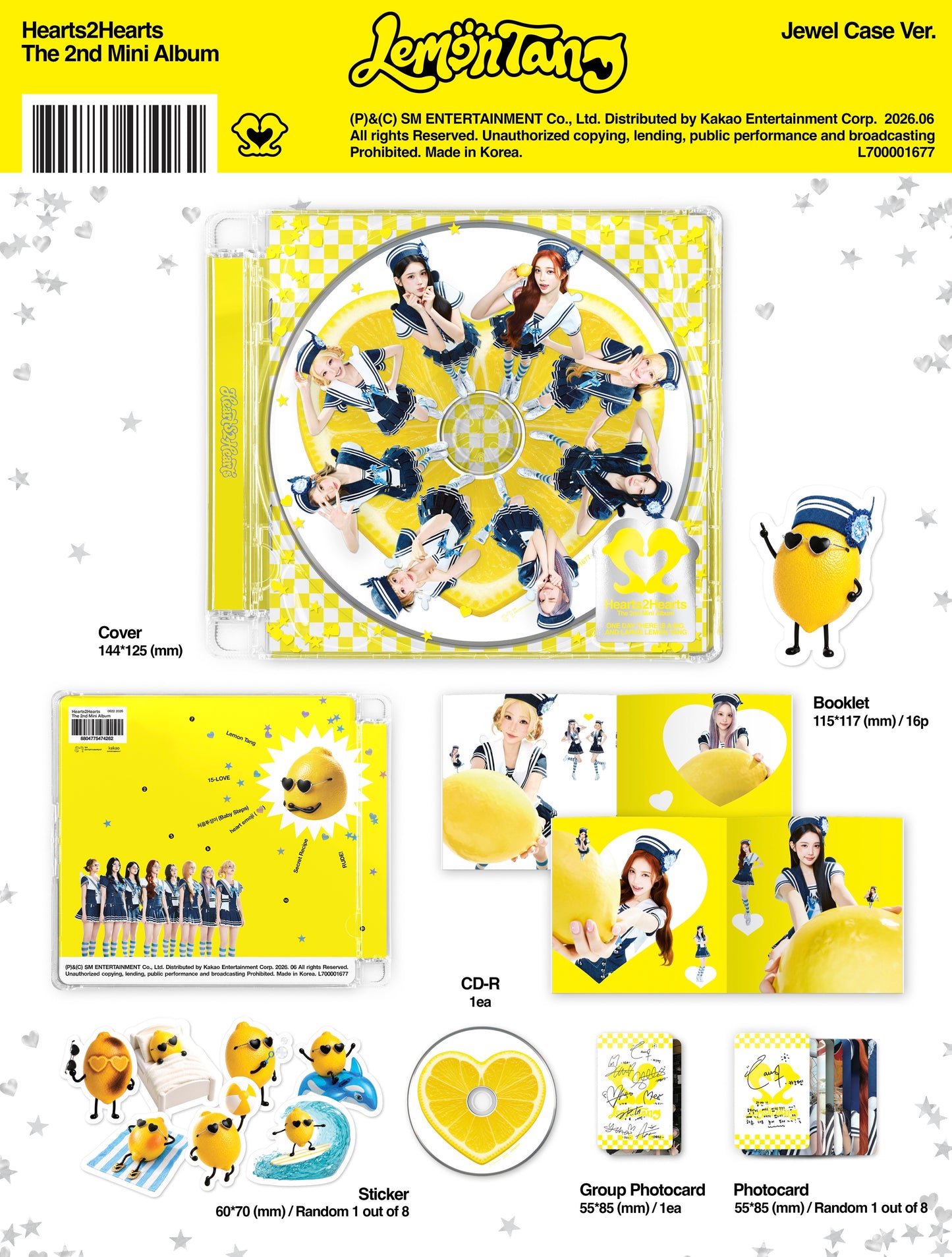 (Pre-Order) Hearts2Hearts - Lemon Tang - 2nd Mini Album (Jewel Case Ver.)