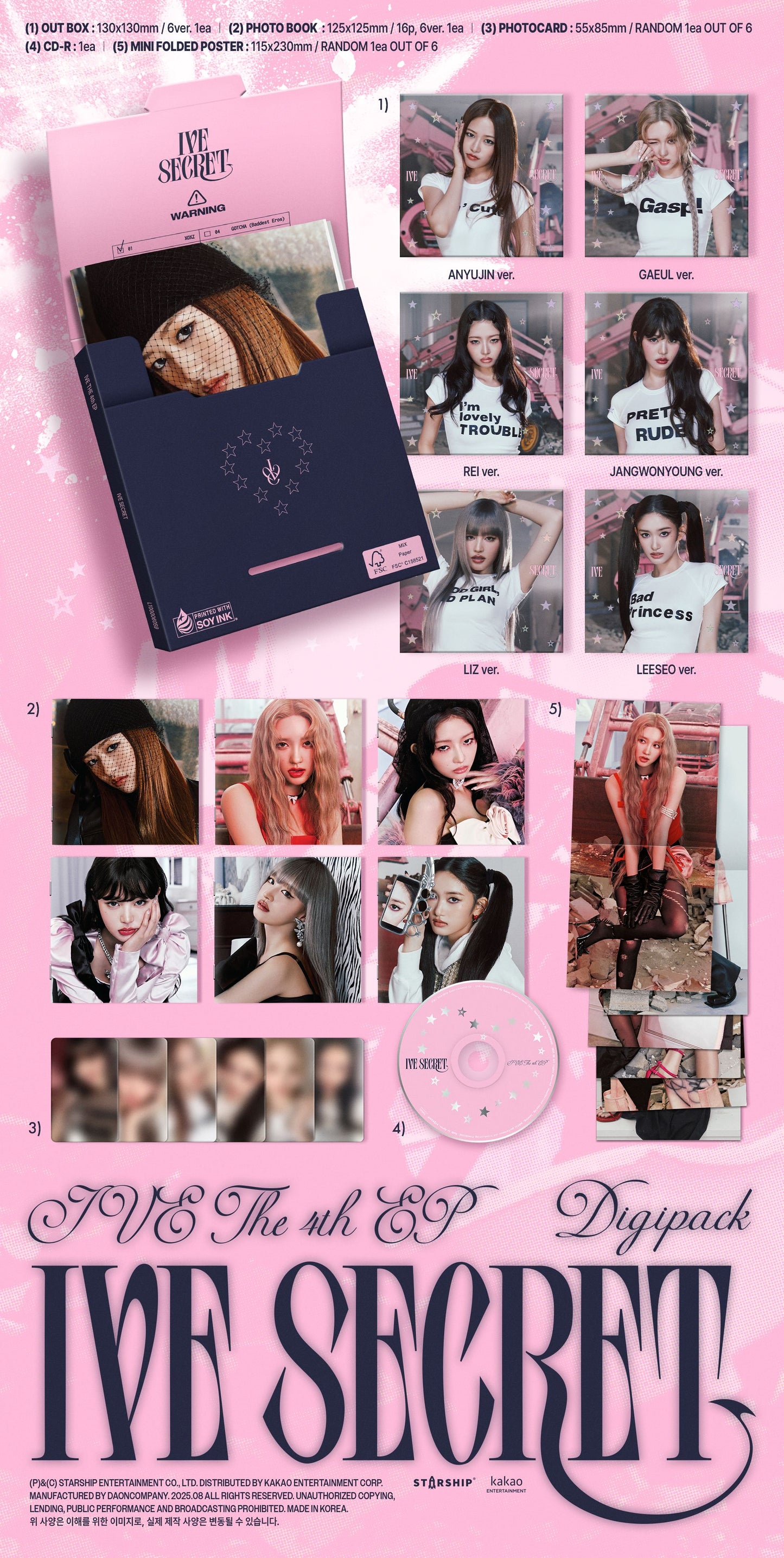 IVE - IVE SECRET - 4th Mini Album (Digipack / Limited Ver.)