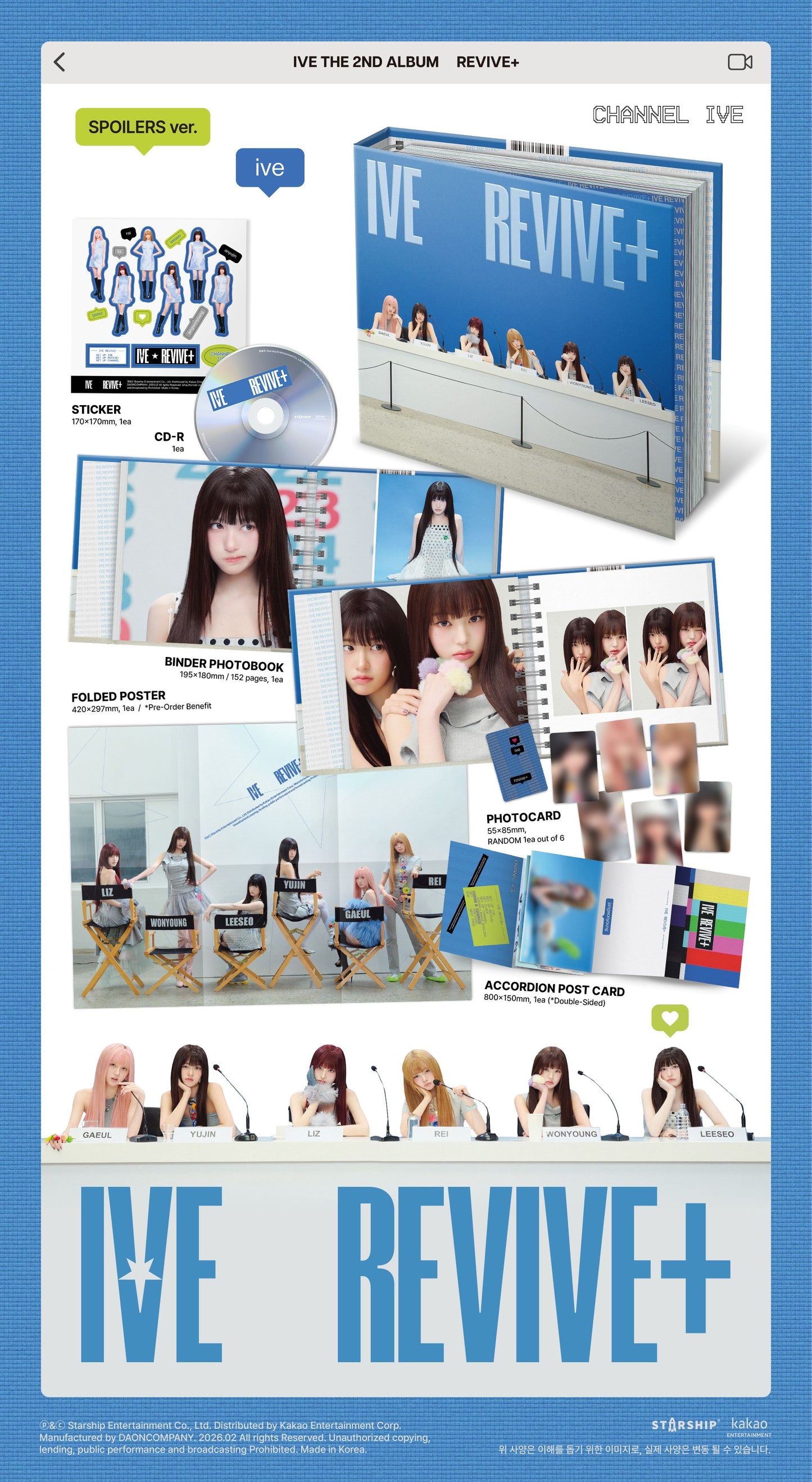 (Pre-Order + POB) IVE - REVIVE+ - 2nd Album (Spoilers Ver.)