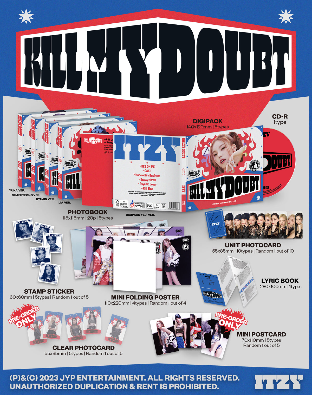 ITZY - KILL MY DOUBT - 7th Mini Album (Digipack Ver.)