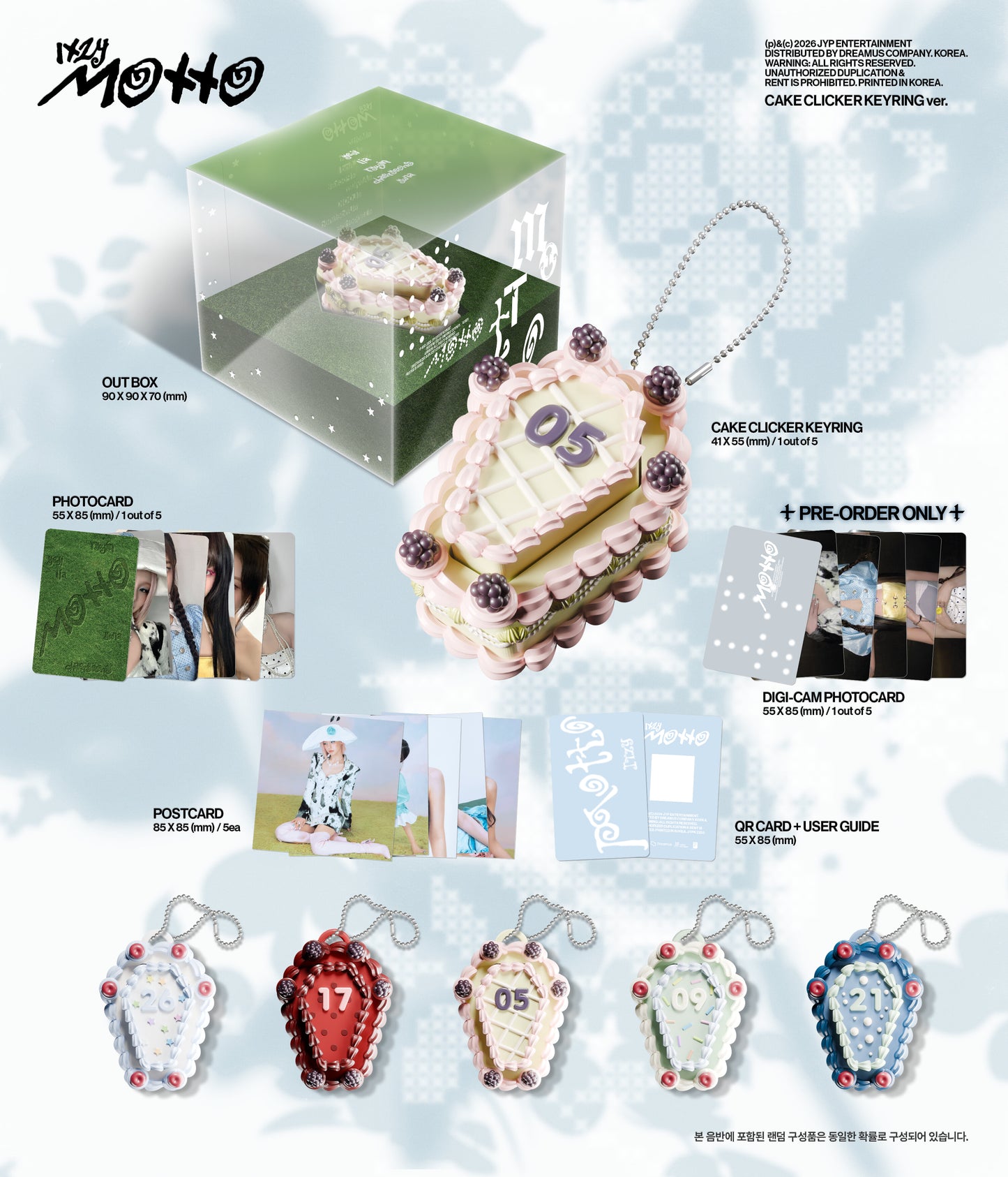 ITZY - Motto - Album (Cake Clicker Keyring Ver.)