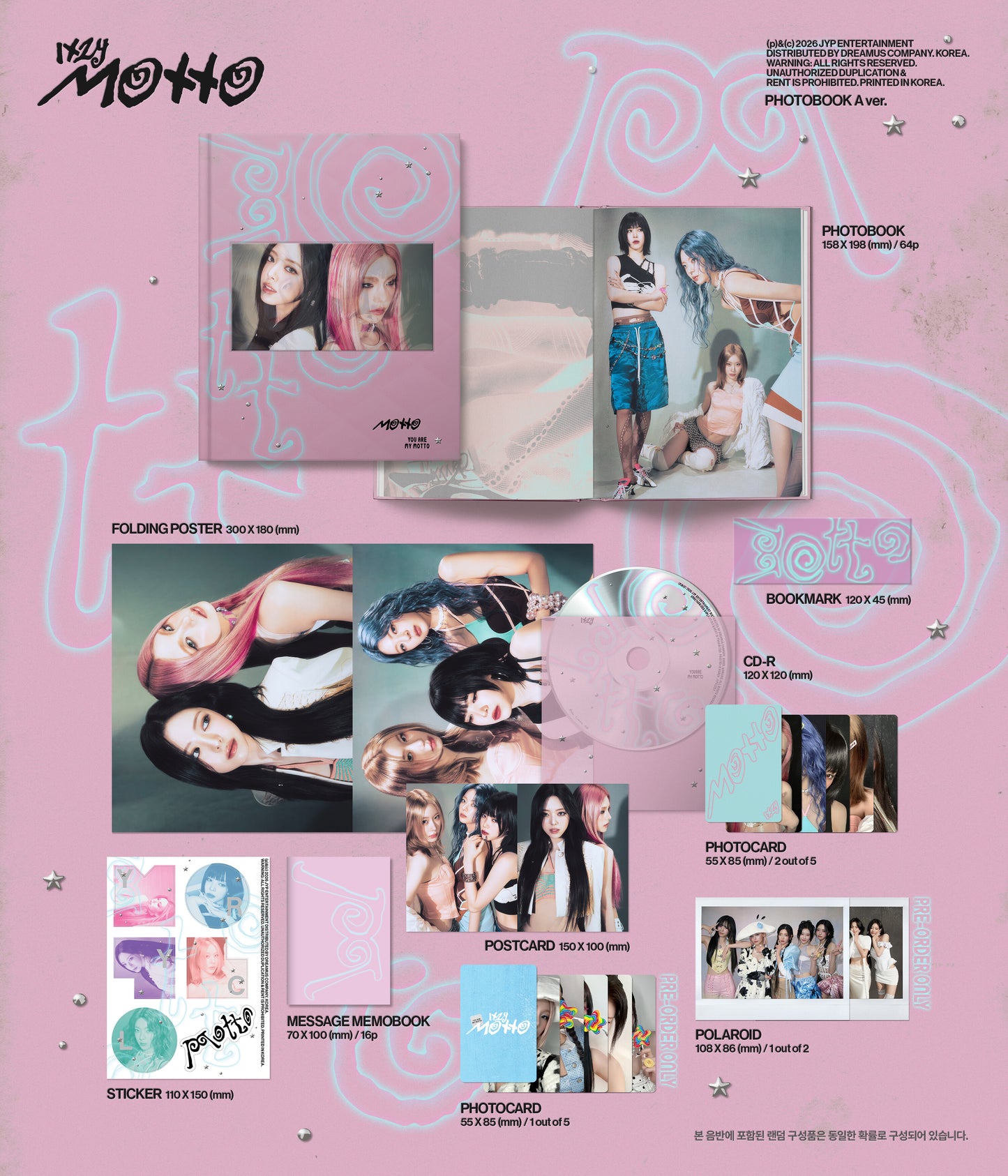 (Pre-Order + POB) ITZY - Motto - Album (Photobook Ver.)