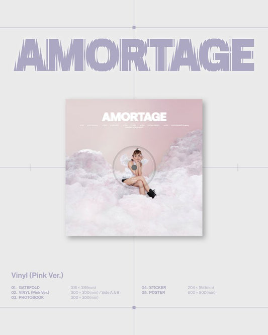 JISOO (BLACKPINK) - AMORTAGE - Album Vinyl (Pink Ver.)