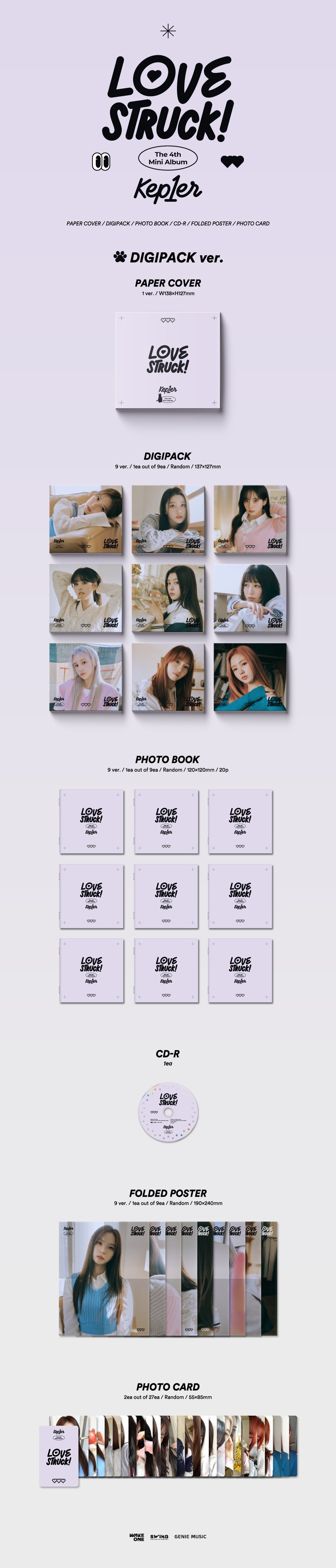 Kep1er - LOVESTRUCK! - 4th Mini Album (Digipack Ver.)