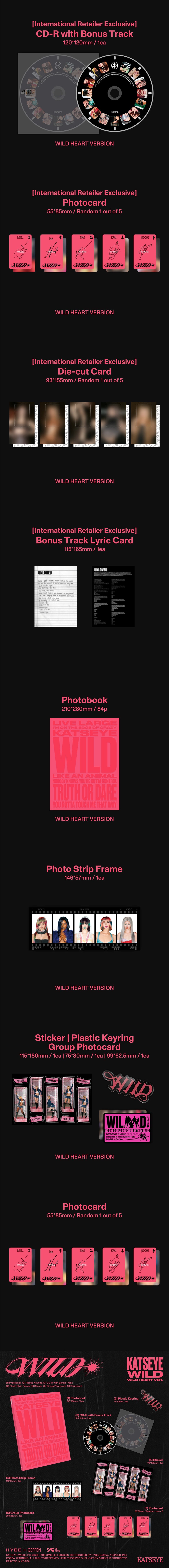 (Pre-Order) KATSEYE - WILD - Album (International Retailer Exclusive Ver.)