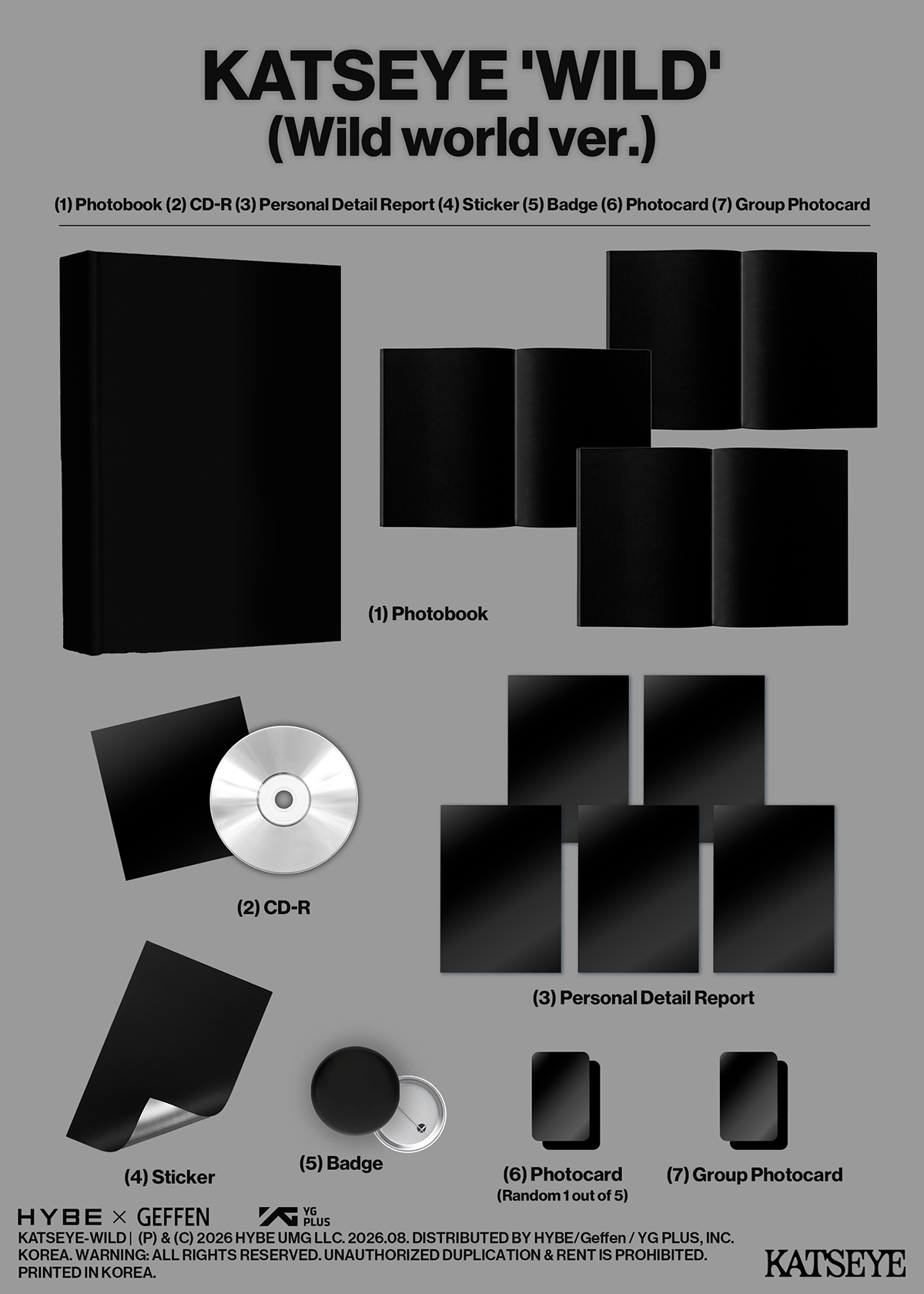 (Pre-Order) KATSEYE - WILD - Album (Standard Ver.)
