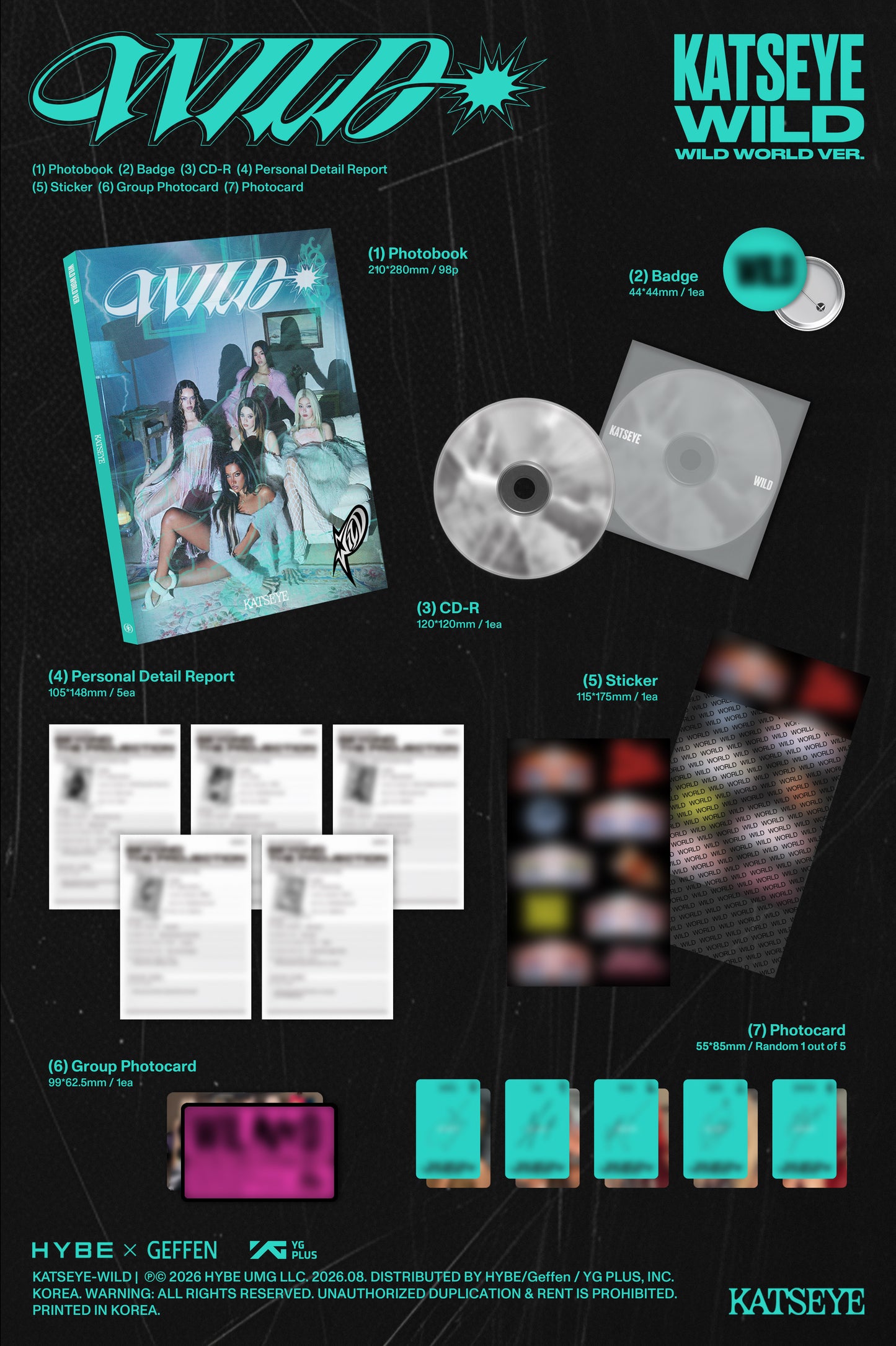 (Pre-Order) KATSEYE - WILD - Album (Standard Ver.)