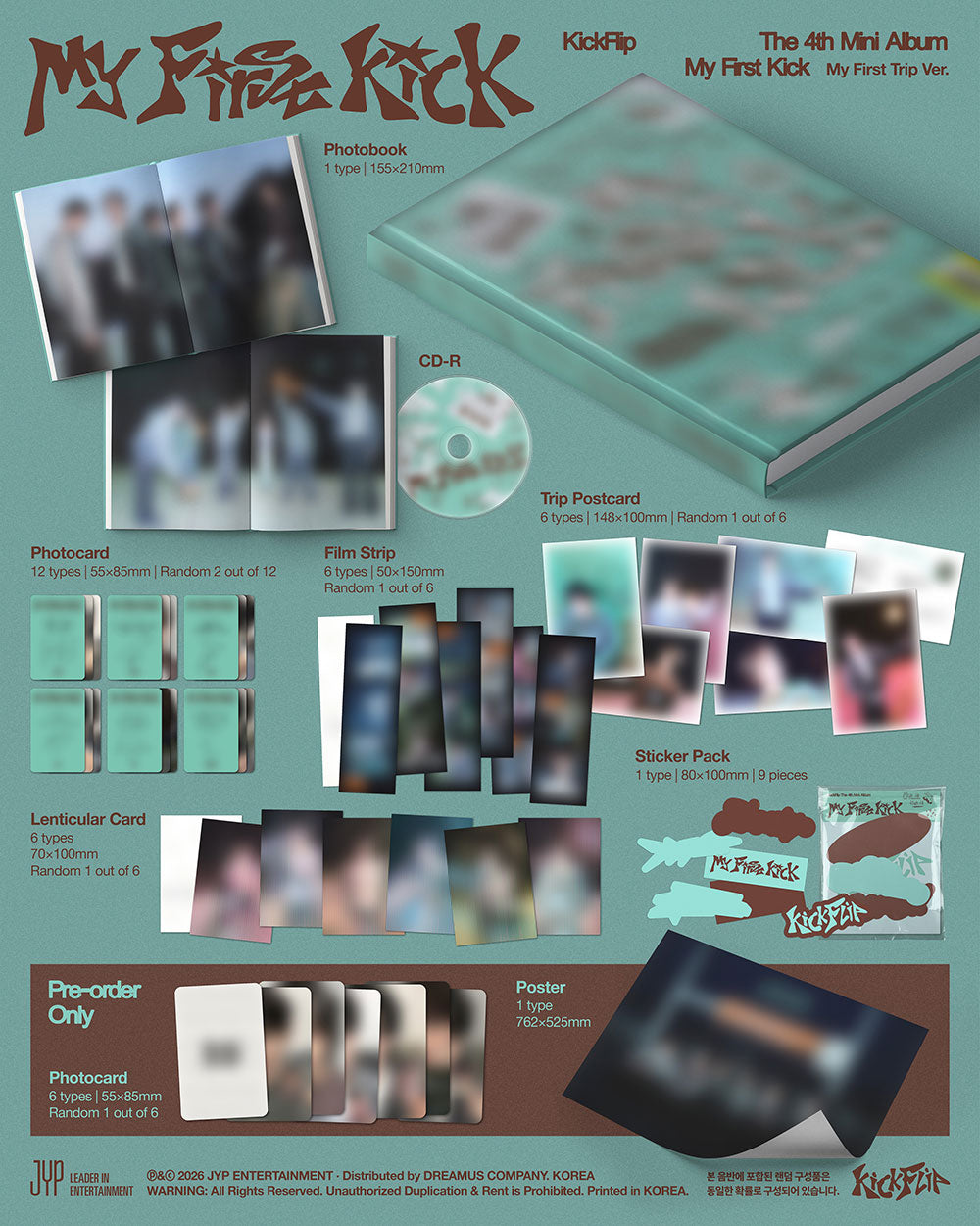 (Pre-Order + POB) KickFlip - My First Kick - Album (Standard Ver.)