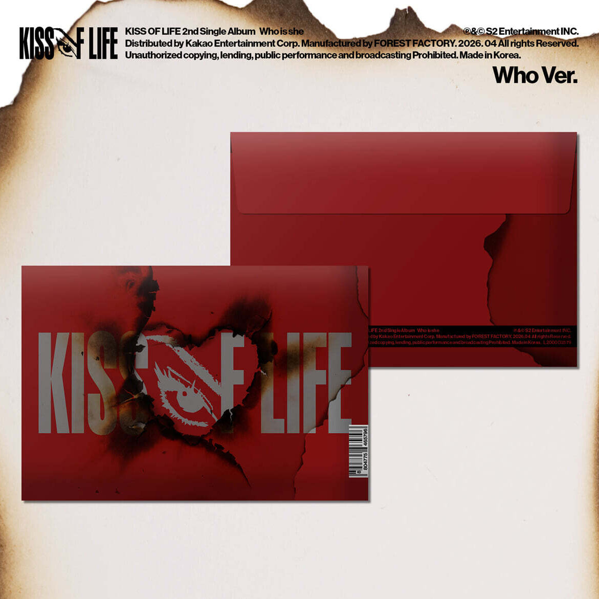 (Pre-Order) KISS OF LIFE - Who is she - 2nd Single Album (Who Ver.)