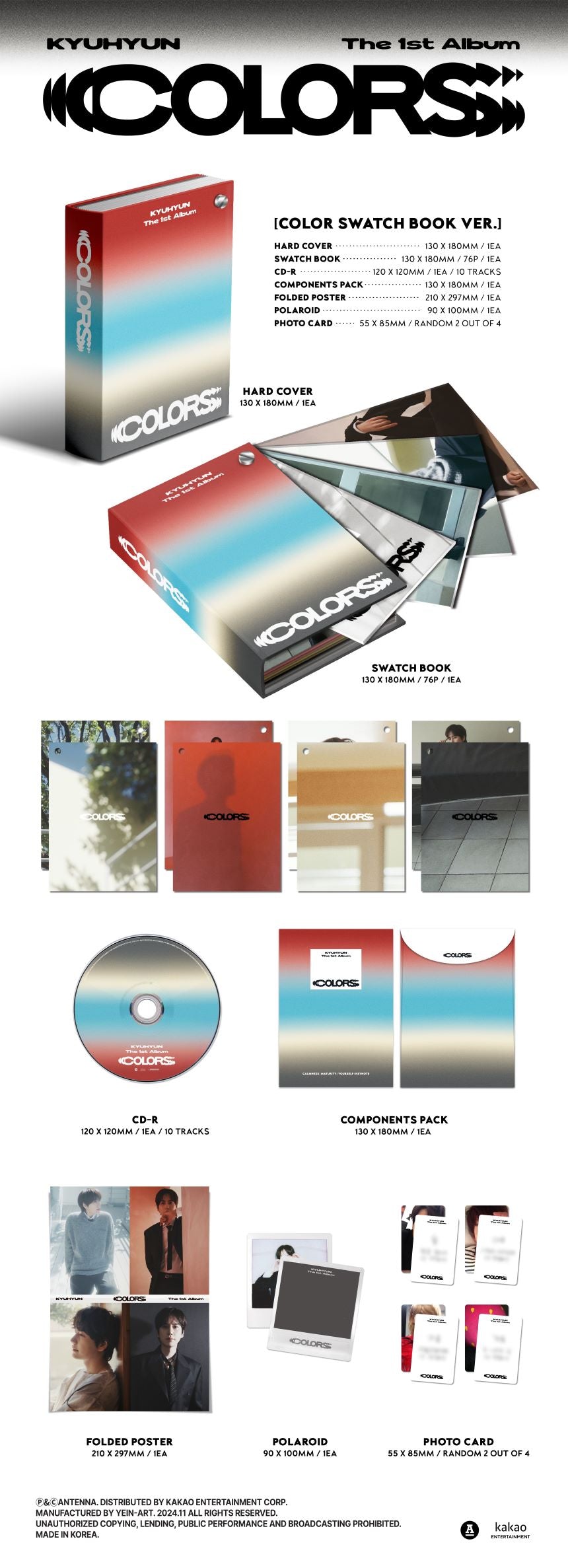 Kyuhyun (Super Junior) - COLORS - 1st Album (Color Swatch Book Ver.)