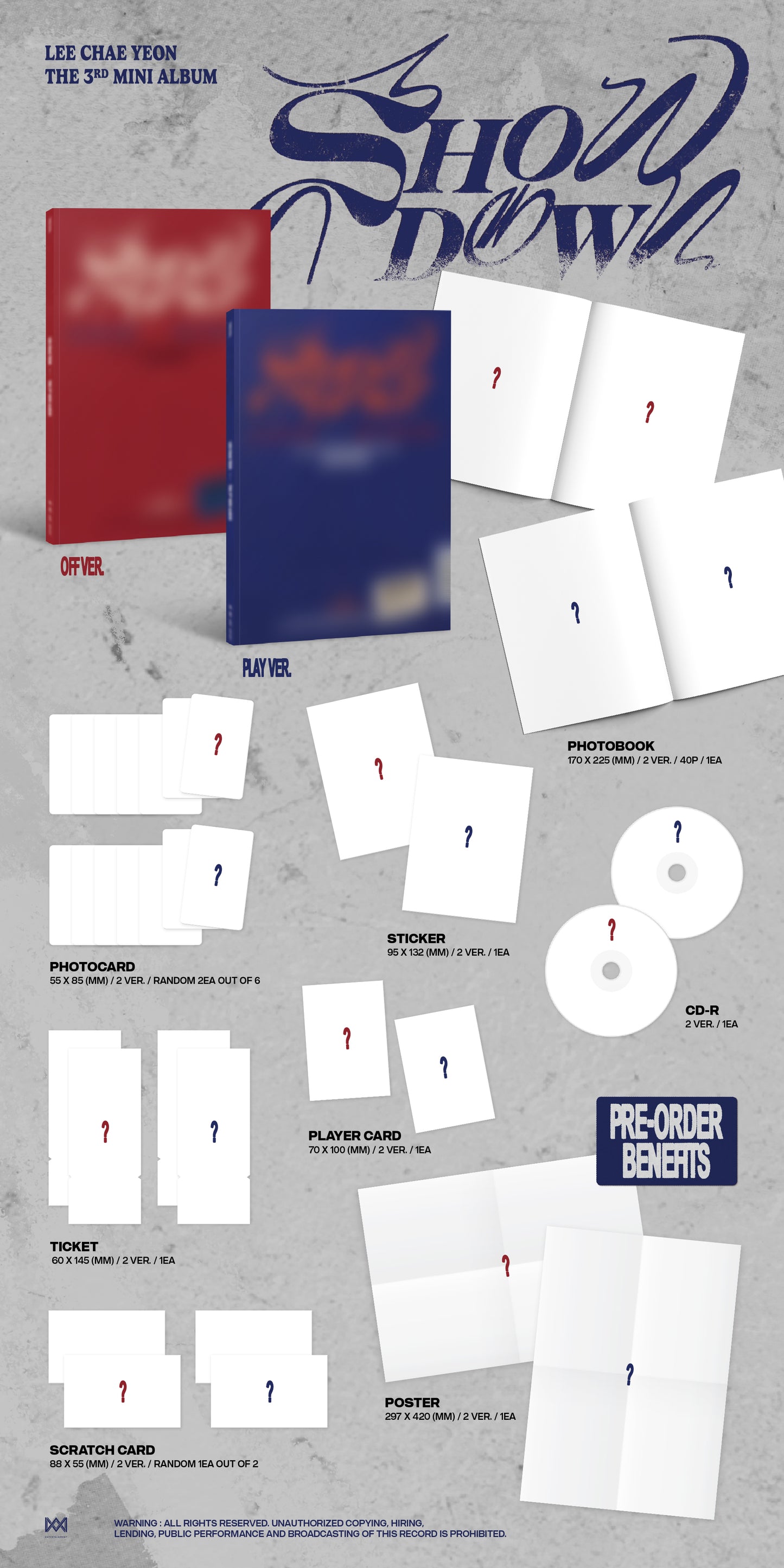 LEE CHAEYEON - SHOWDOWN - 3rd Mini Album